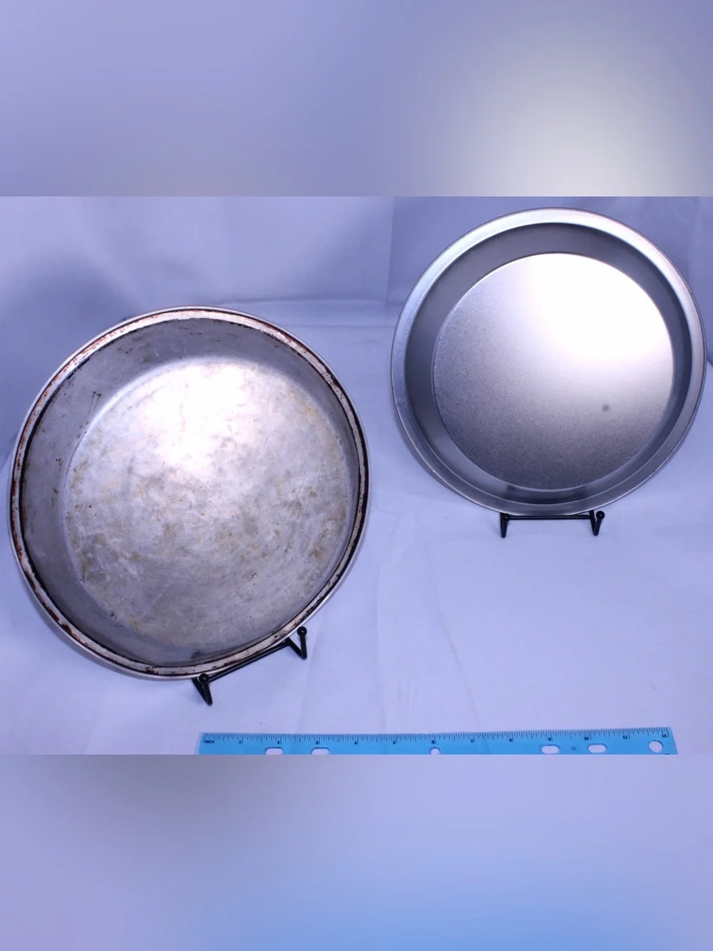 Pair of Round Metal Tin Baking Pans